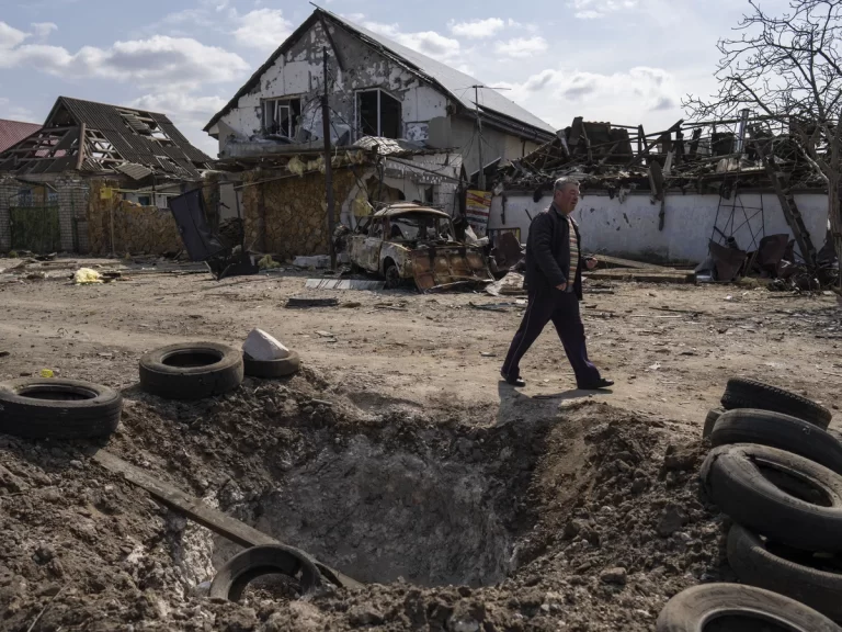 Says Russia has taken control of a crucial village in southern Ukraine