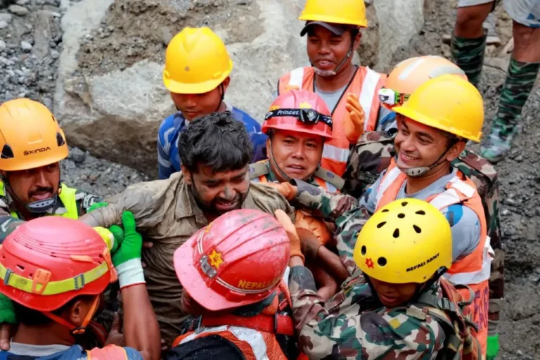 Two People Rescued Alive from Tunnel 10 Days After Devastating Nepal Floods